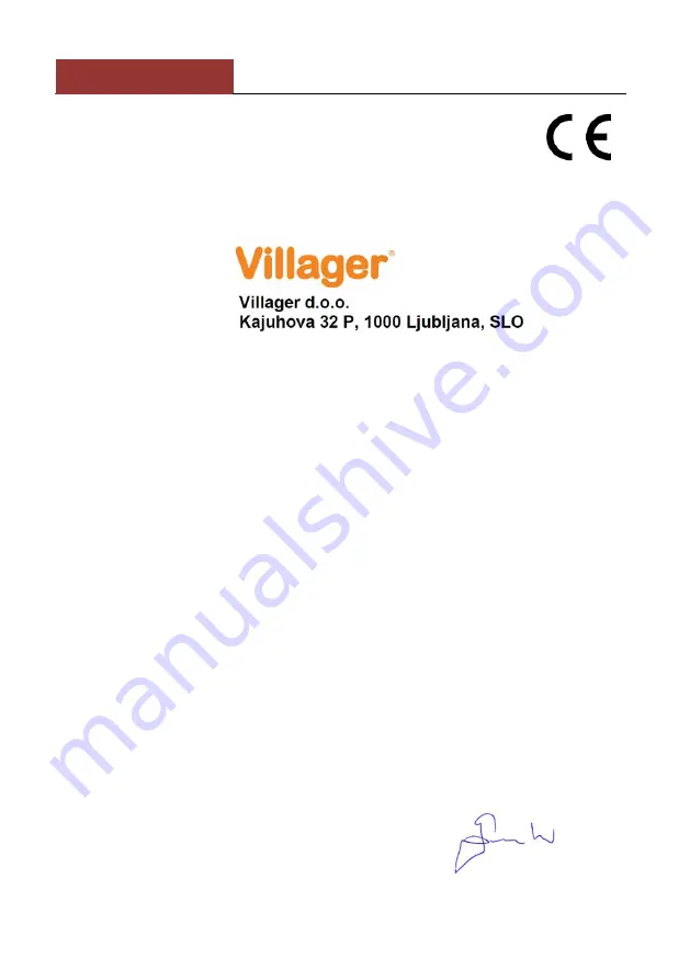 Villager VLN 1095 Original Instruction Manual Download Page 16