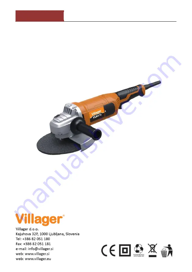 Villager VLN 470 Original Instruction Manual Download Page 1