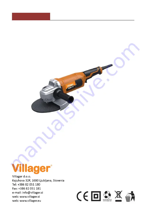 Villager VLN 470 Original Instruction Manual Download Page 54