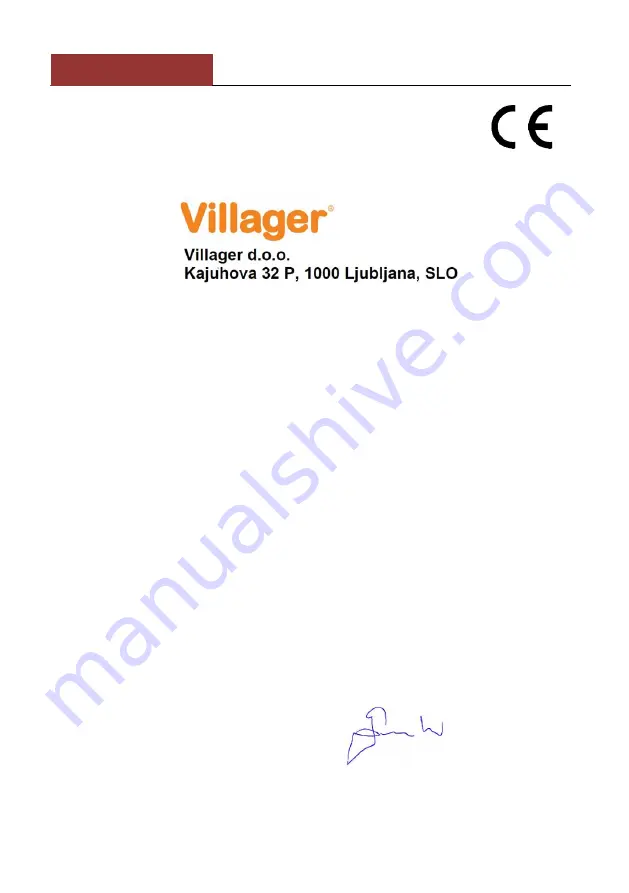 Villager VLP 5420 Original Instruction Manual Download Page 199