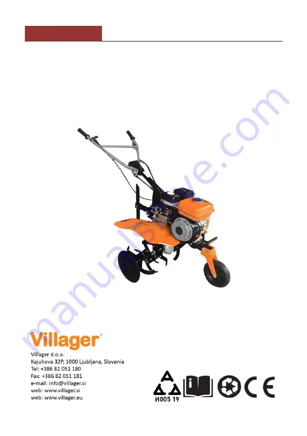 Villager VTB 842 PRIME Original Owner'S Manual Download Page 61