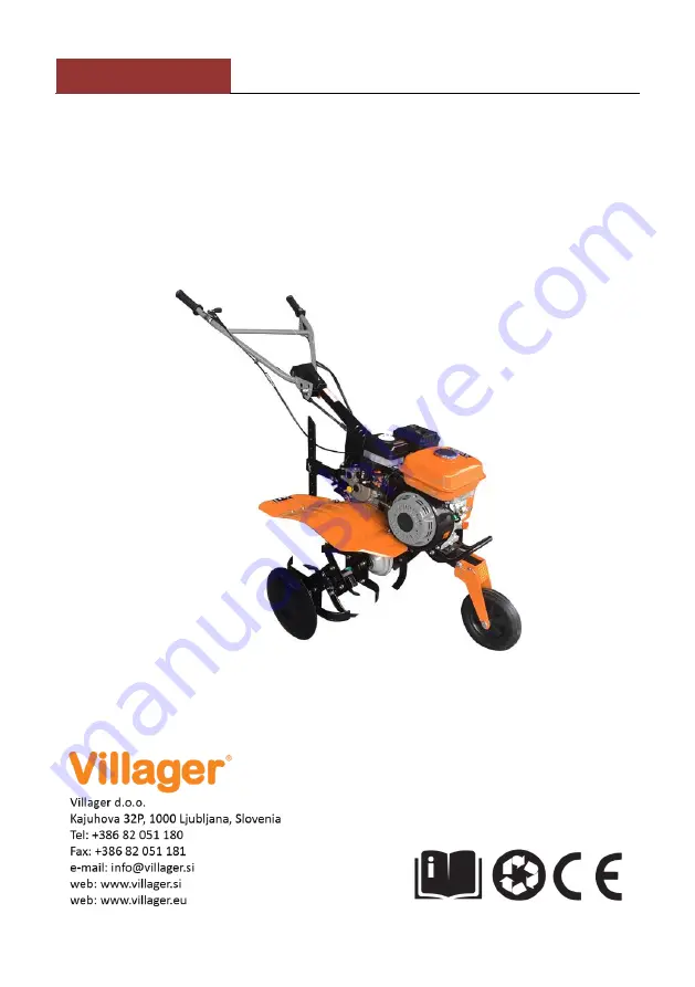 Villager VTB 842 PRIME Original Owner'S Manual Download Page 125