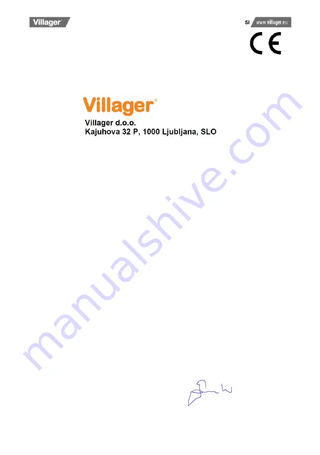 Villager VWB 1920 Original Instruction Manual Download Page 13