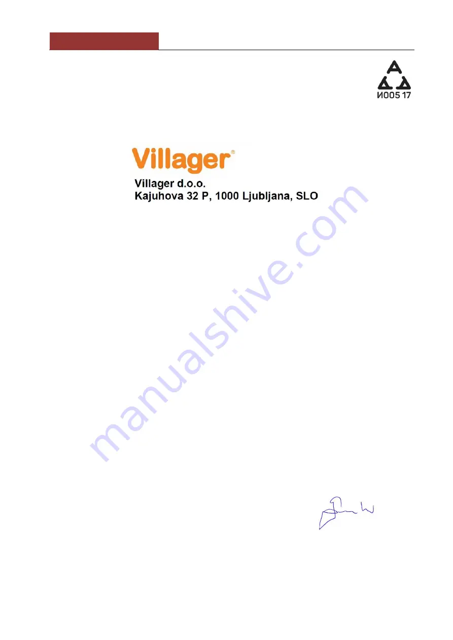 Villager VWM 200 Combo Original Instruction Manual Download Page 61