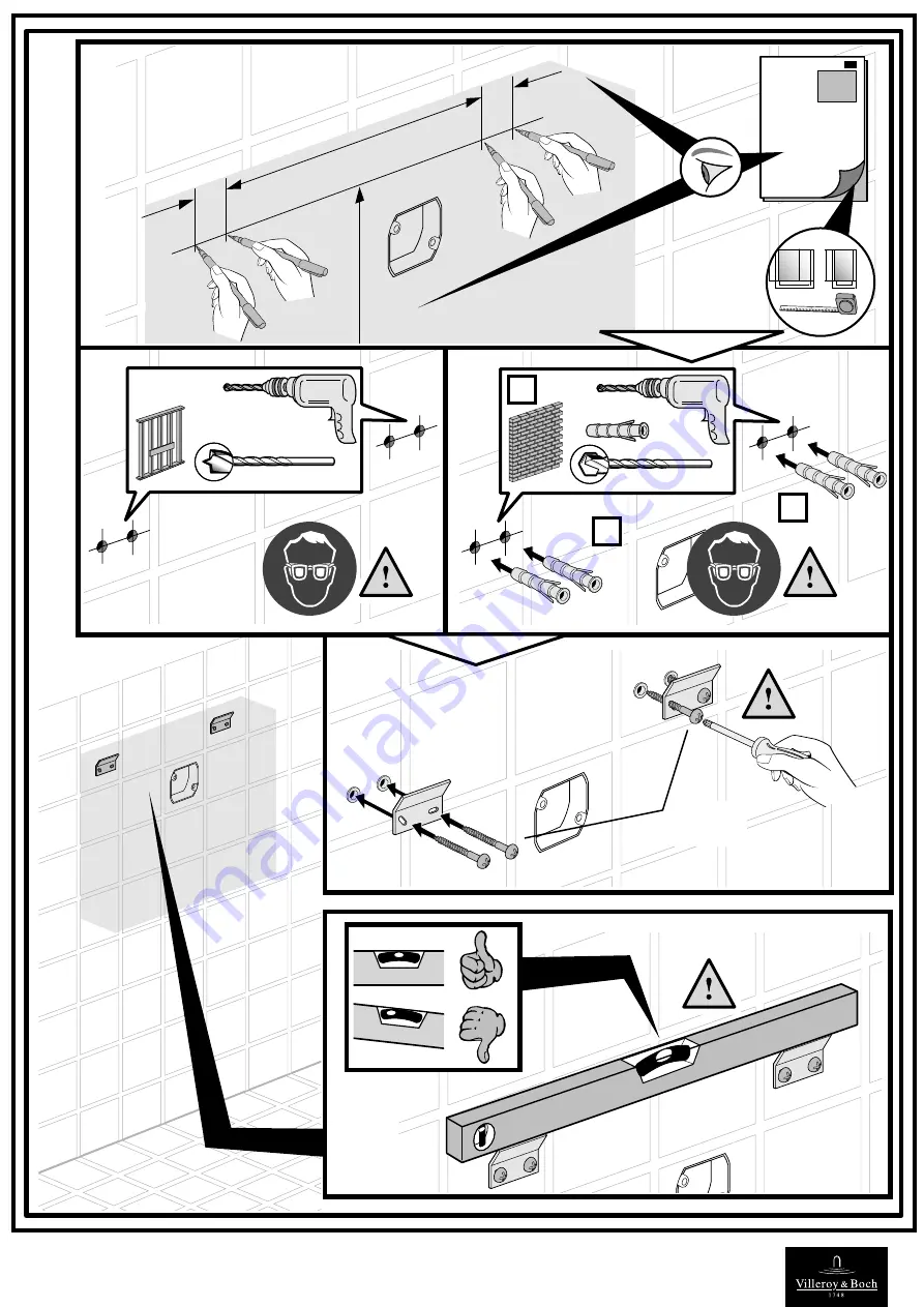 Villeroy & Boch MY VIEW B385U6FT Installation Manual Download Page 7