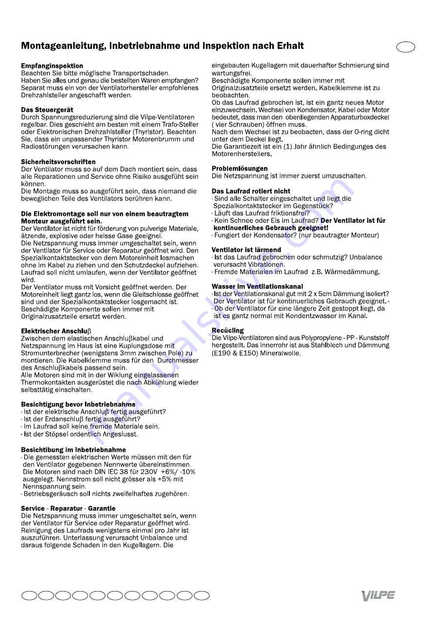 Vilpe 2-SPEED Fixing Instructions Download Page 43