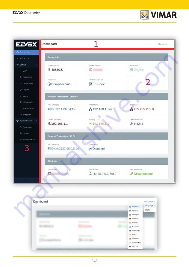 Vimar ELVOX 40610.S User Manual Download Page 74