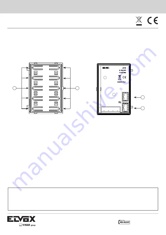 Vimar ELVOX 41010 Скачать руководство пользователя страница 1