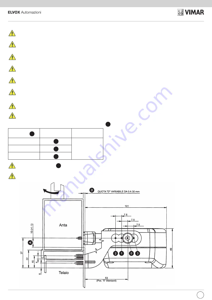 Vimar ELVOX EG30/G Скачать руководство пользователя страница 6