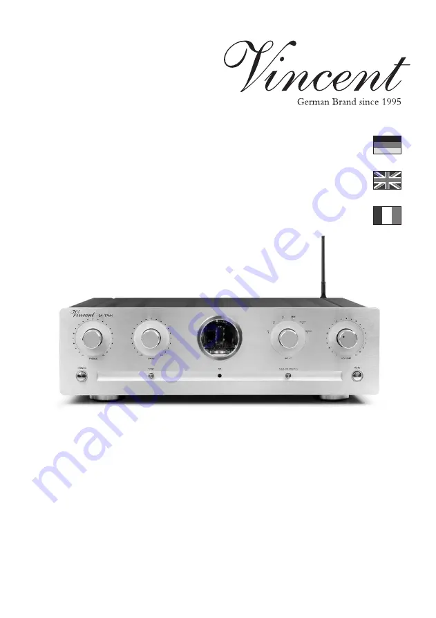 VINCENT SA-T7 MK Instructions For Use Manual Download Page 1