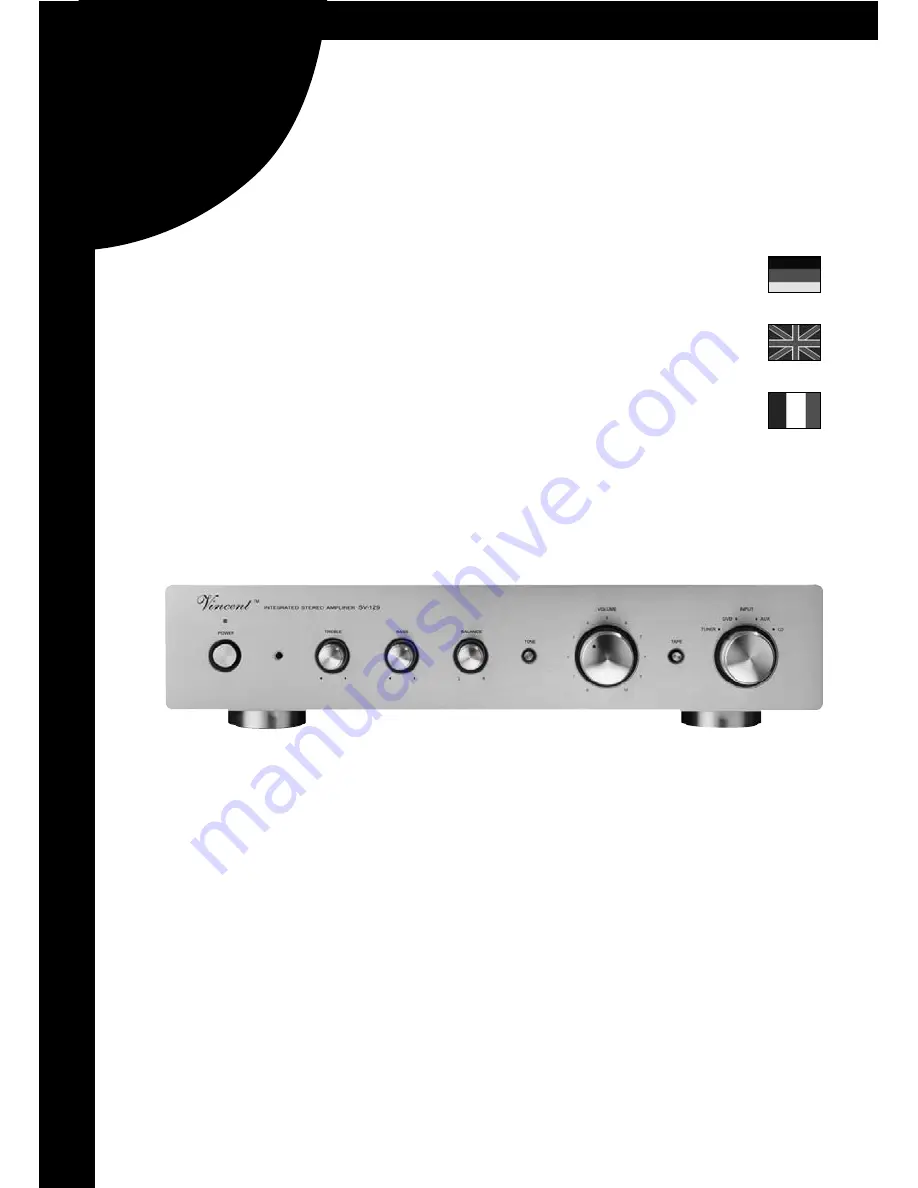 VINCENT SV-129 Instructions For Use Manual Download Page 1