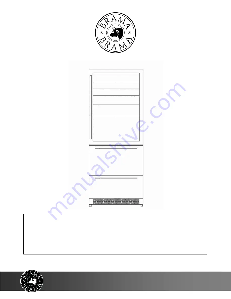 Vinotemp Brama BR-30GDRFZ Owner'S Manual Download Page 1