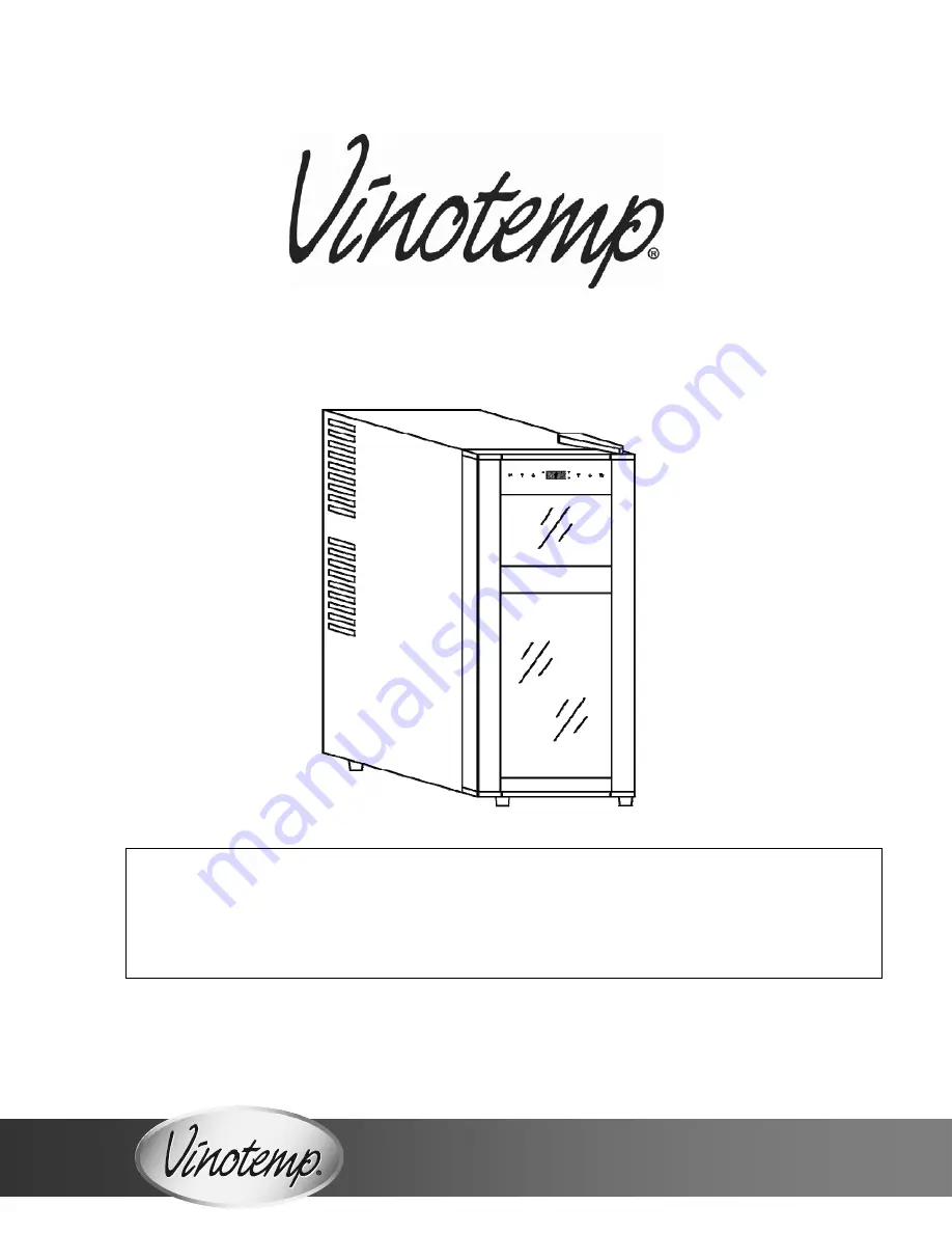 Vinotemp VT-18PTED - 2Z Owner'S Manual Download Page 1