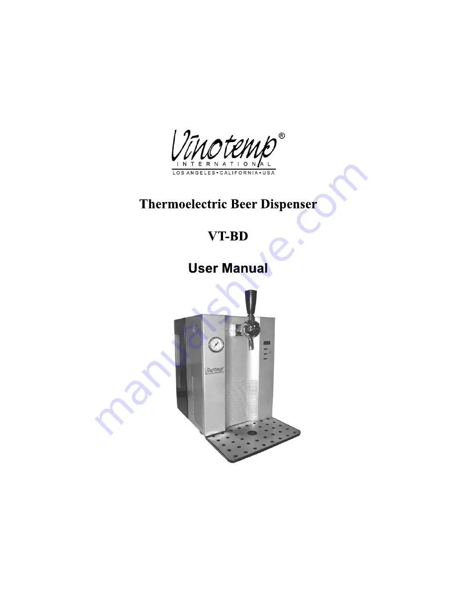 Vinotemp VT-BD Скачать руководство пользователя страница 1