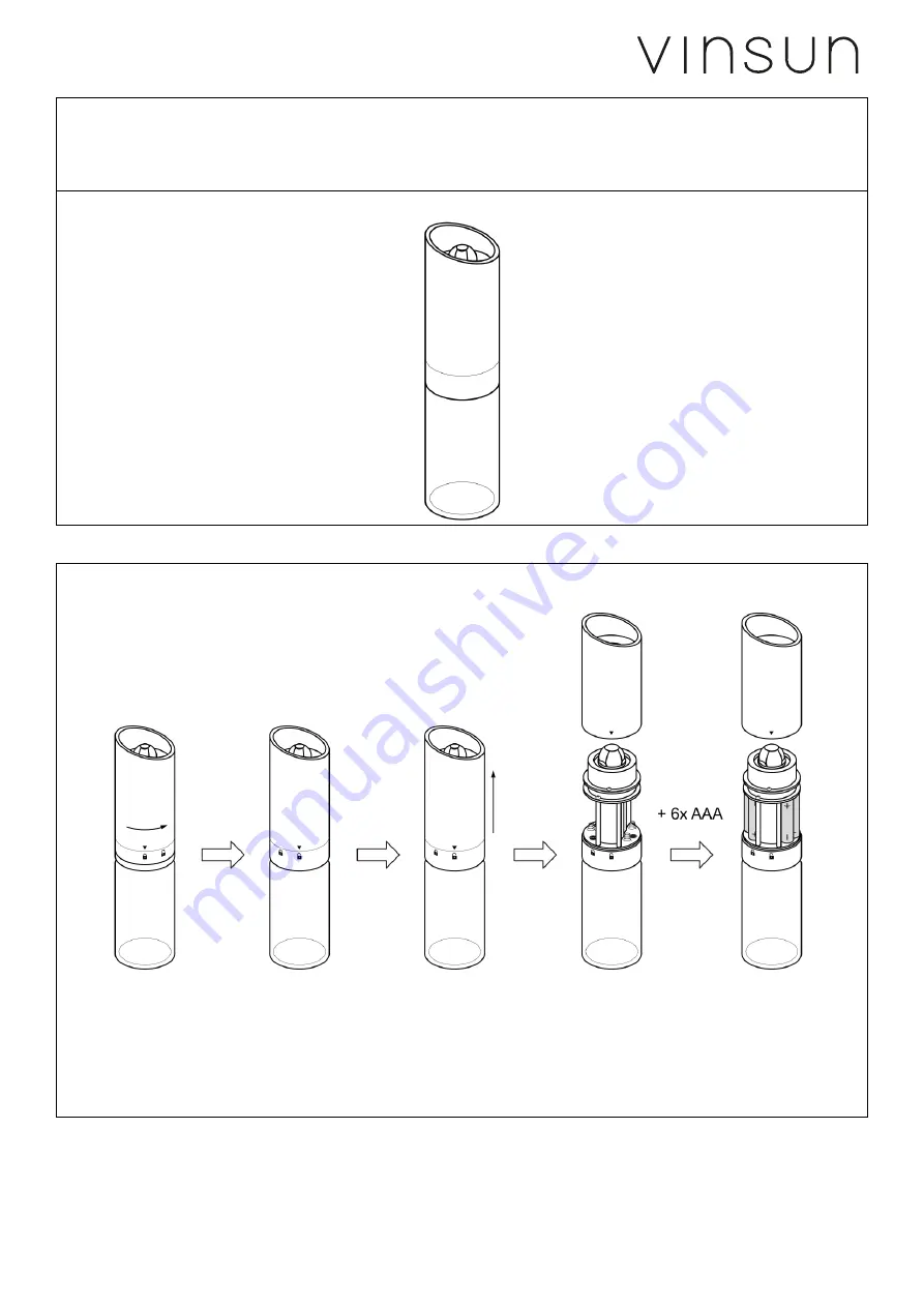 VINSUN MILL SET A Instructions Manual Download Page 1