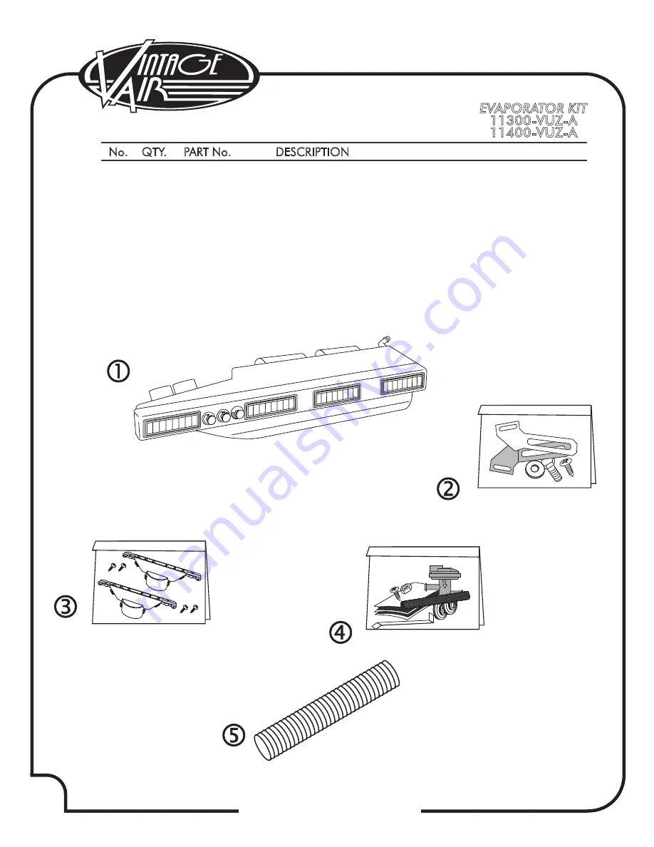 Vintage Air 11300-VUZ-A Manual Download Page 3