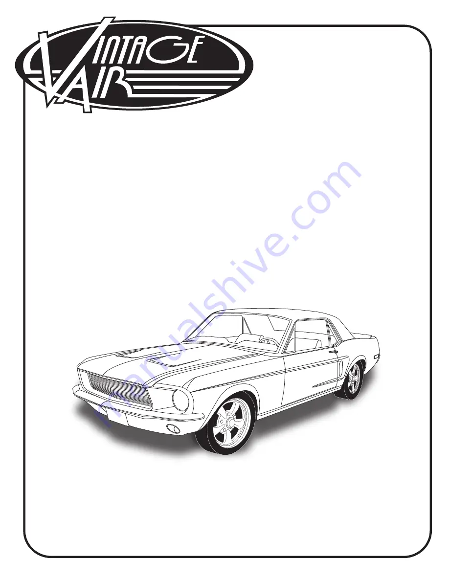 Vintage Air 551168 Manual Download Page 1