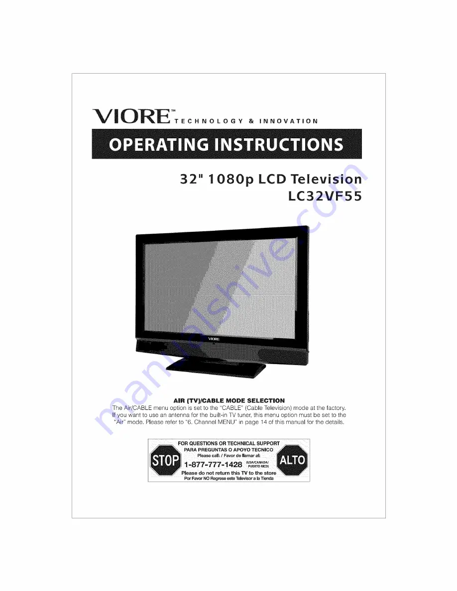 VIORE LC32VF55 Manual Download Page 1