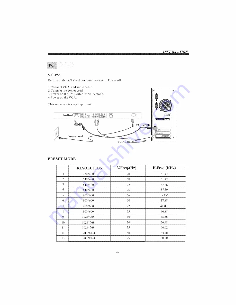 VIORE LC37VXF60PB Operating Instructions Manual Download Page 8