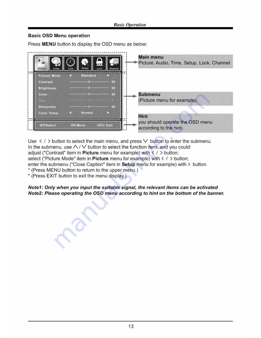 VIORE LED22VF65D Operating Instructions Manual Download Page 14