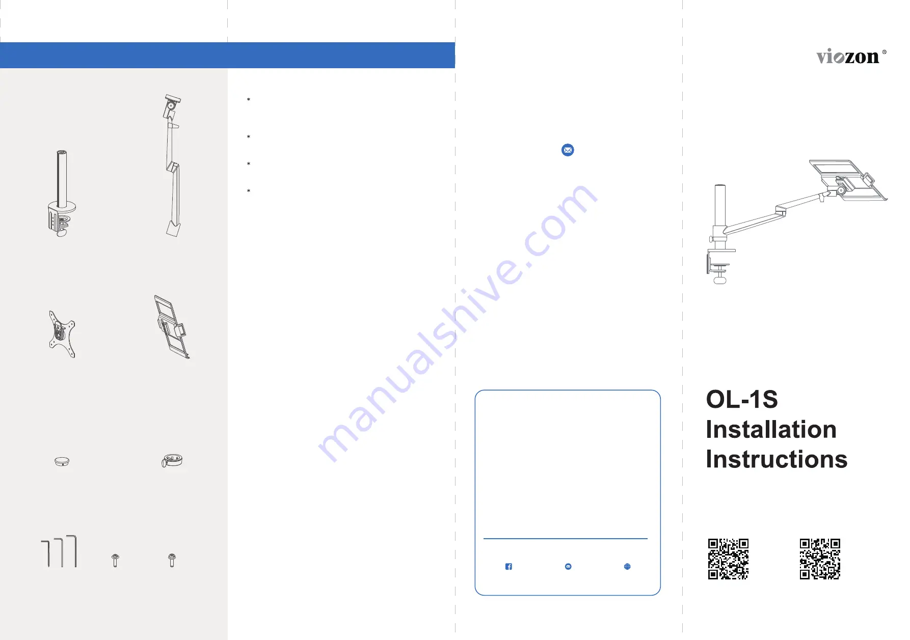 Viozon OL-1S Installation Instructions Download Page 1