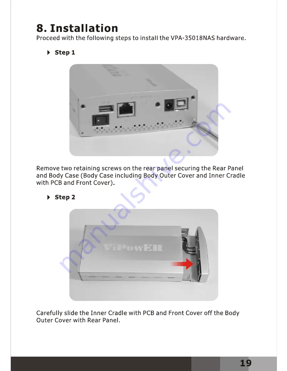 VIPowER Saturn VPA-35018NAS User Manual Download Page 21