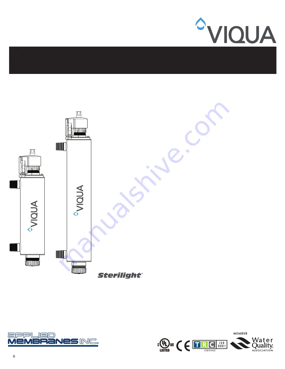 Viqua Sterilight VT1/12 Скачать руководство пользователя страница 1