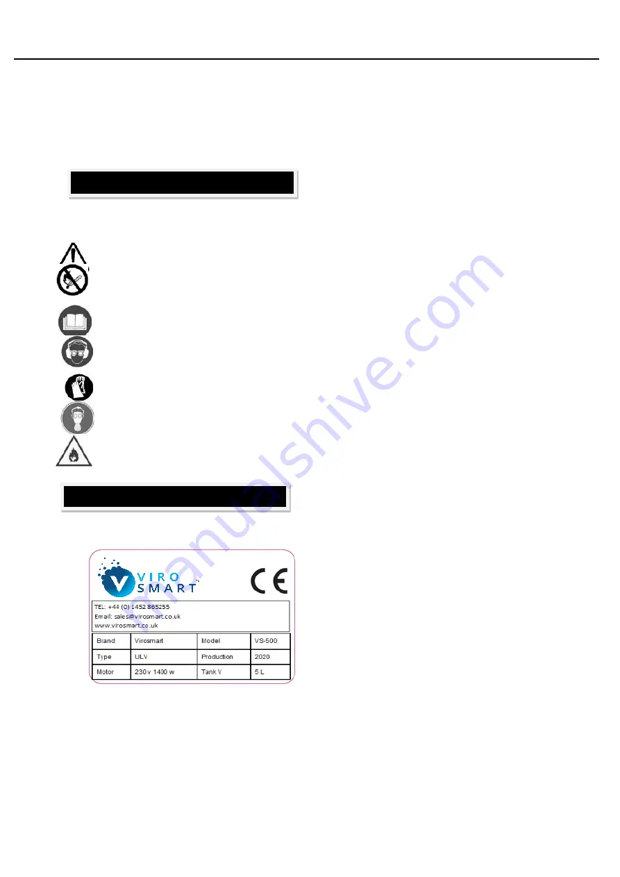 VIROSMART VS-500 ULV Скачать руководство пользователя страница 4