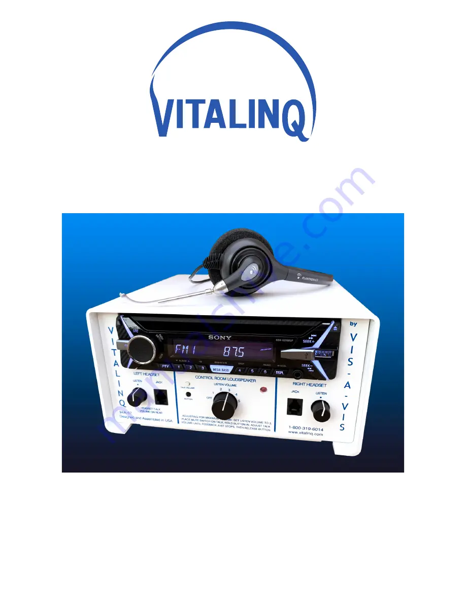 VIS-A-VIS VITALINQ 94A-07 Operation And Installation Manual Download Page 1