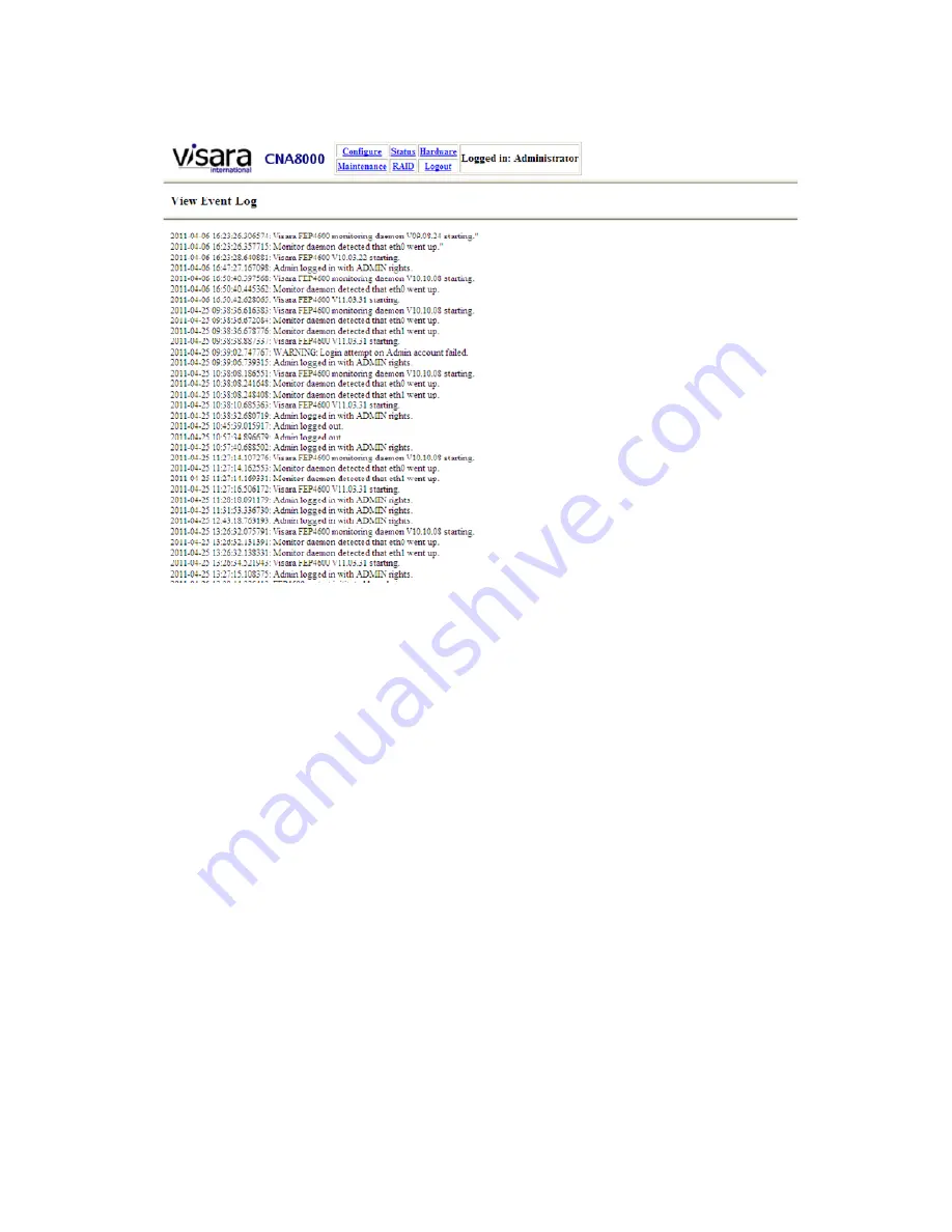 Visara CNA-8000 Users Manual And Maintenance Manual Download Page 36