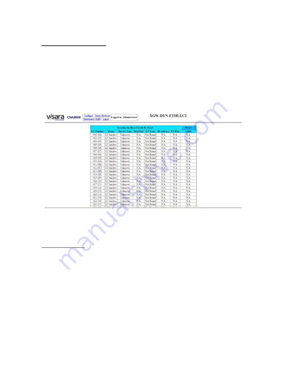 Visara CNA-8000 Users Manual And Maintenance Manual Download Page 96