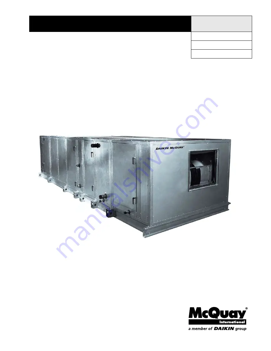 Vision CAC 003G - 090G Installation And Maintenance Manual Download Page 1