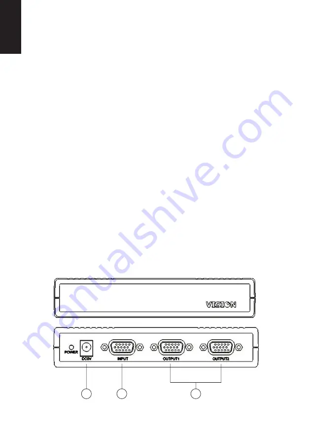 Vision VGA TECHSPLITTER Owner'S Manual Download Page 4