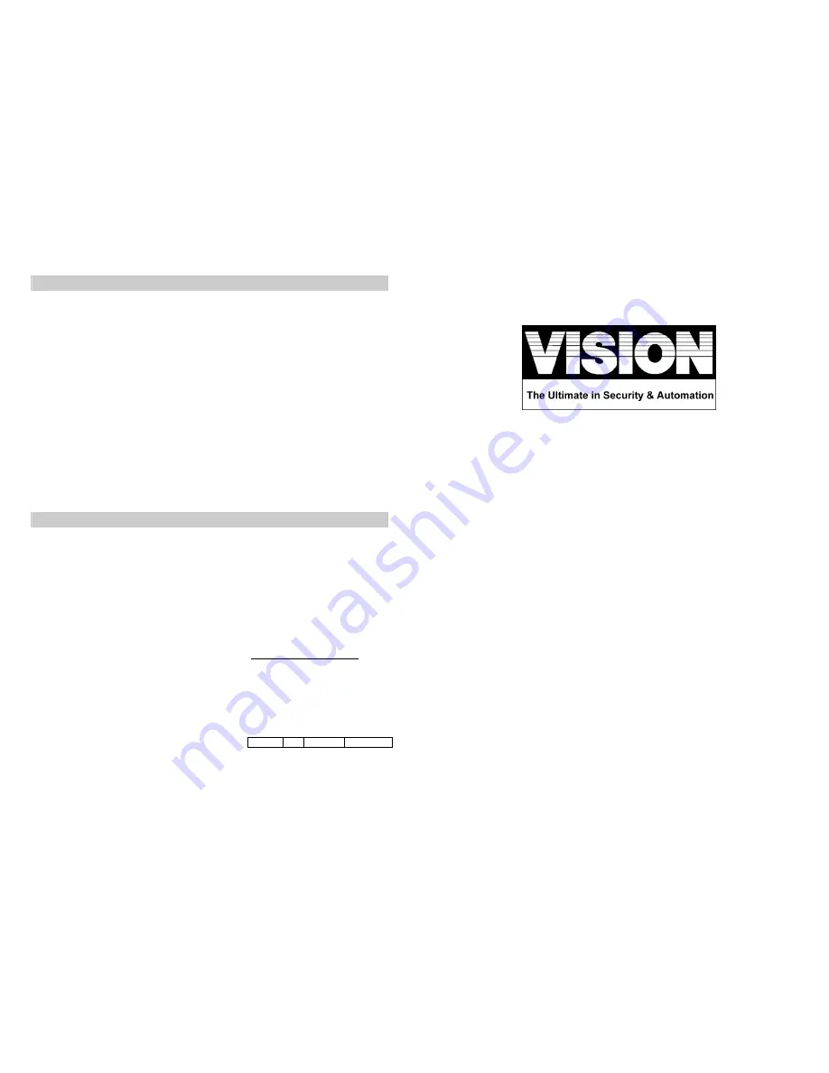 Vision ZM 1601 EU Installation & Operation Manual Download Page 1