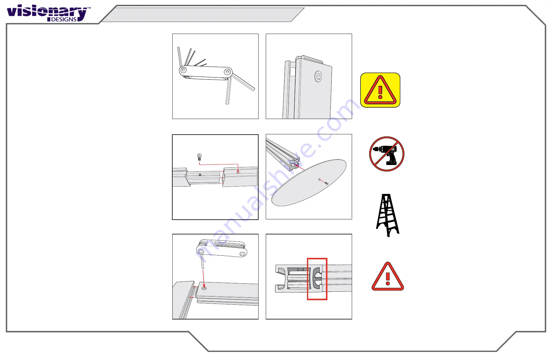 VISIONARY DESIGNS MOD-1525 Setup Instructions Download Page 2