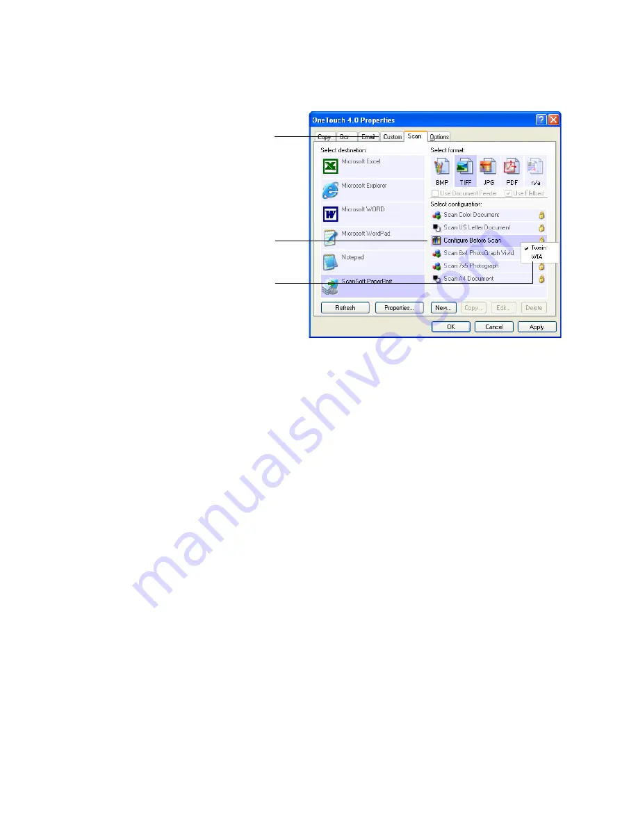 Visioneer OneTouch 7400 User Manual Download Page 67