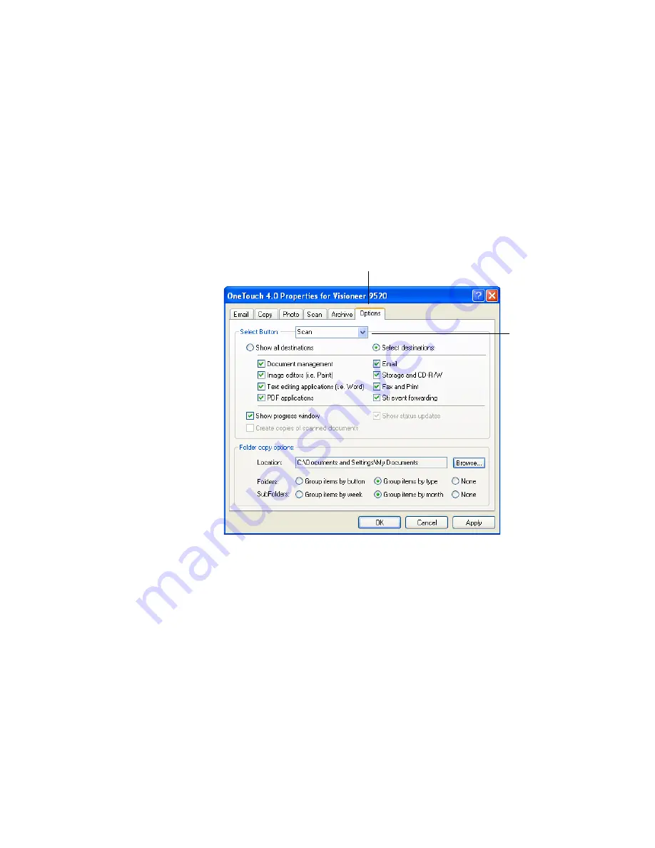 Visioneer OneTouch 9520 User Manual Download Page 100