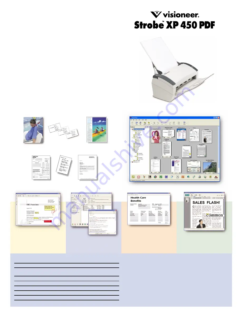 Visioneer STROBE XP 450 PDF Скачать руководство пользователя страница 2