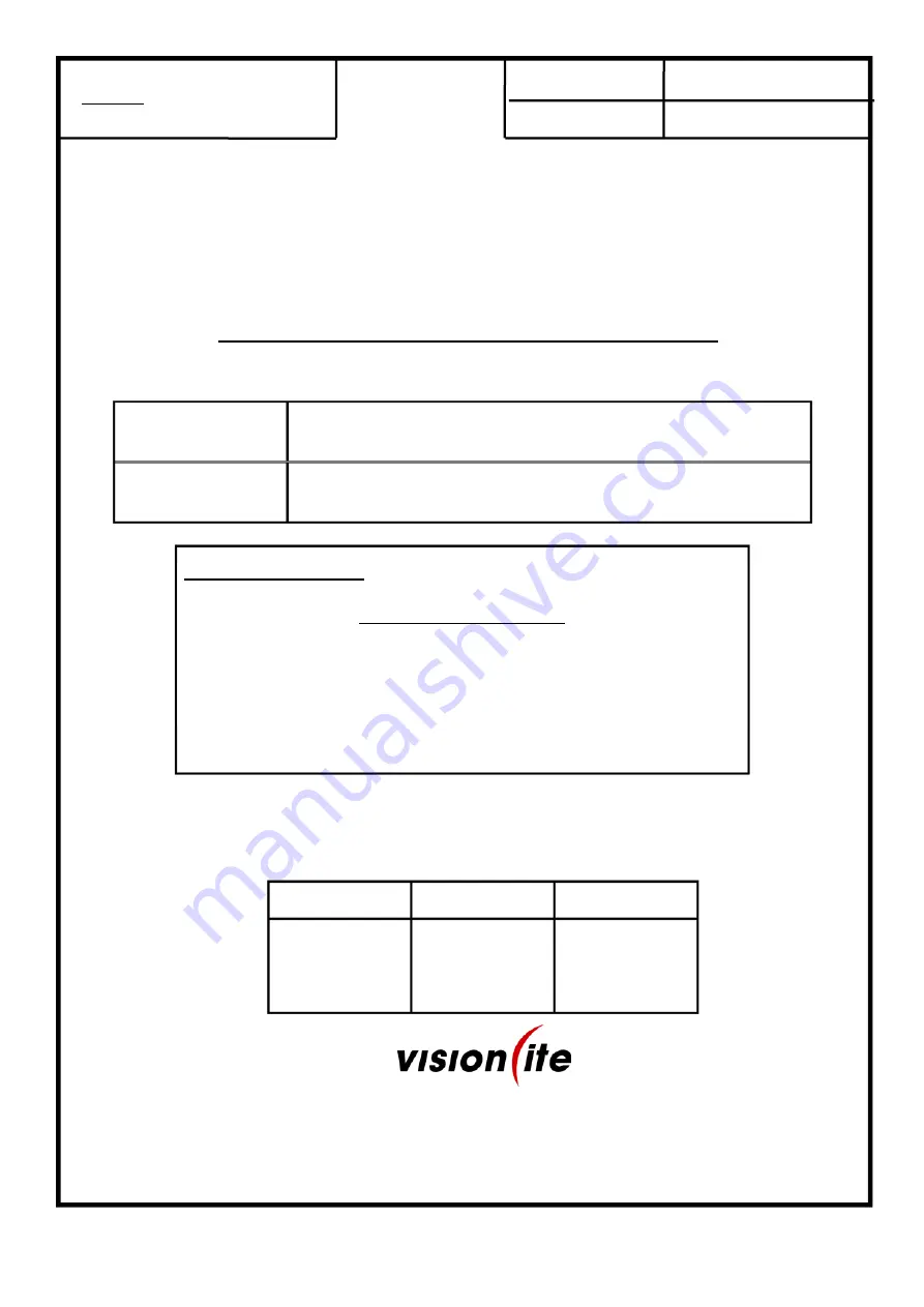 Visionite VTC-Z7823H Manual Download Page 1