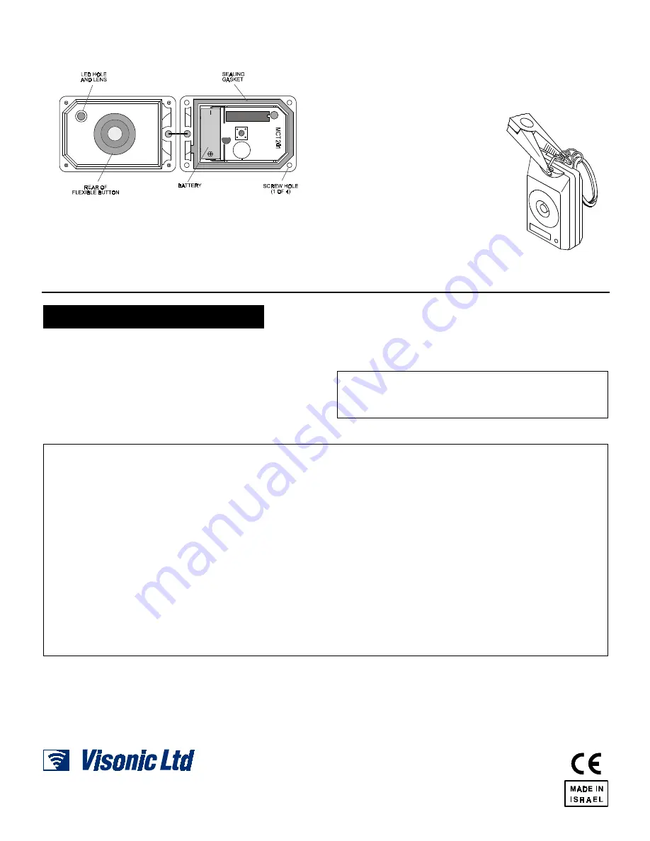 Visonic MCT-201 Installation Instructions Download Page 2