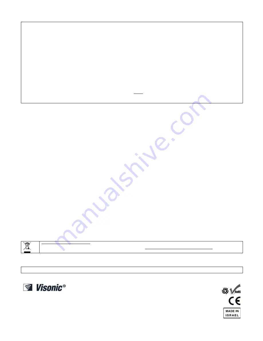 Visonic MCX-610 Installation Instructions Download Page 4