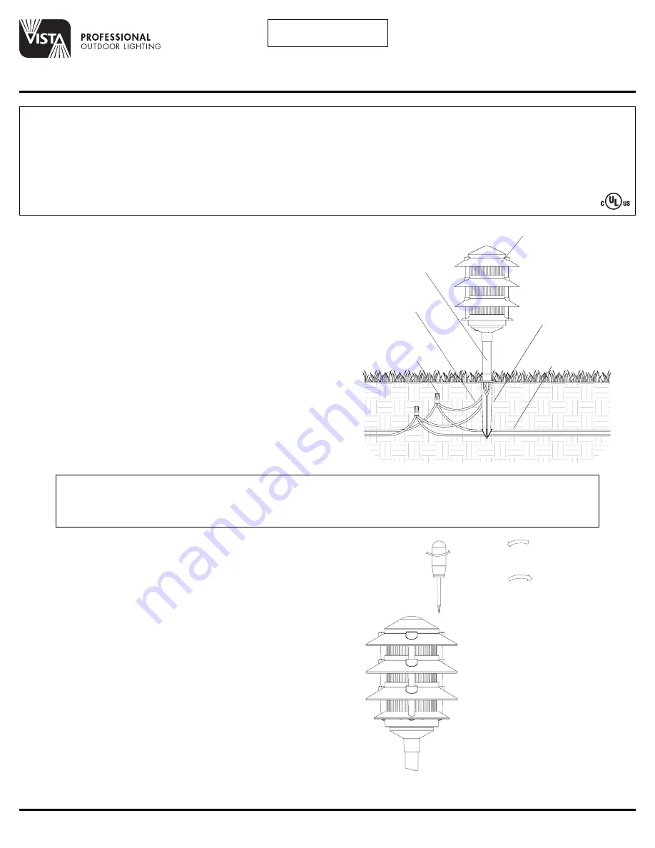 Vista 6223 Landscape Series Installation Instructions Download Page 1