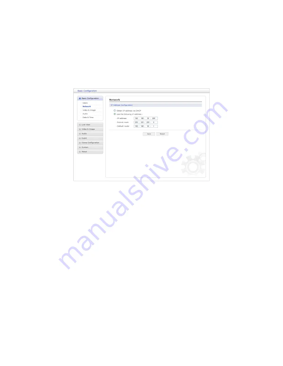 Vista Onvif VK2-1080XPTZ User Manual Download Page 25