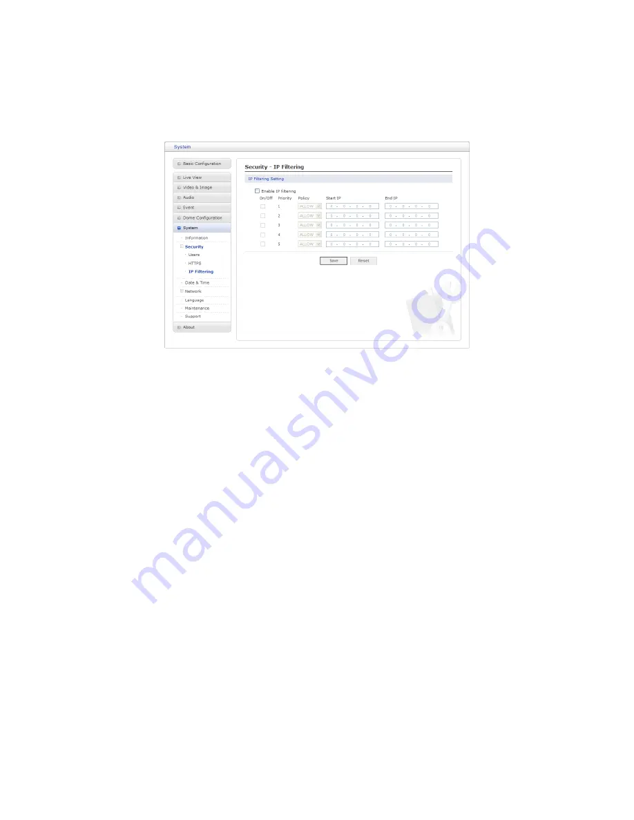 Vista Onvif VK2-1080XPTZ User Manual Download Page 56