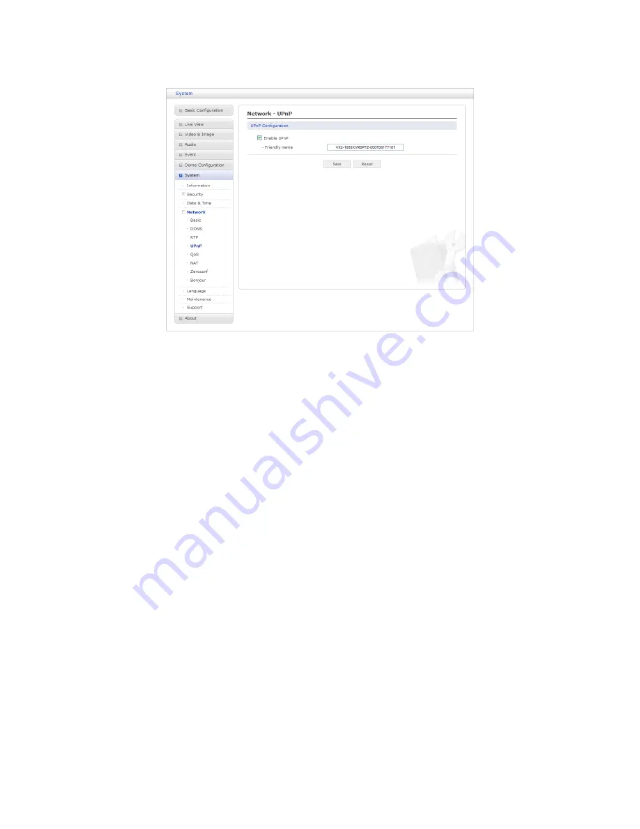 Vista Onvif VK2-1080XPTZ User Manual Download Page 62