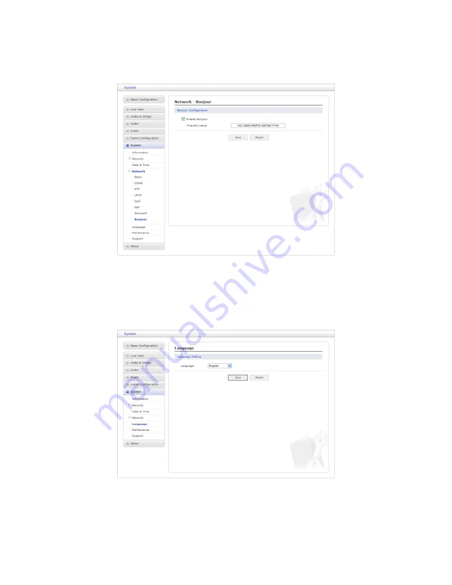 Vista Onvif VK2-1080XPTZ User Manual Download Page 66