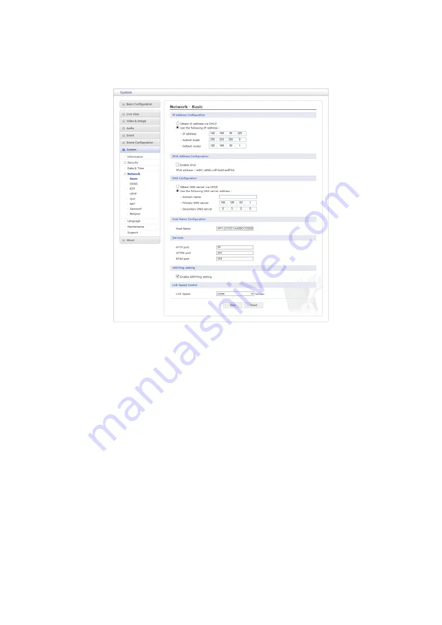 Vista ONVIF VK2-1080XPTZF User Manual Download Page 72