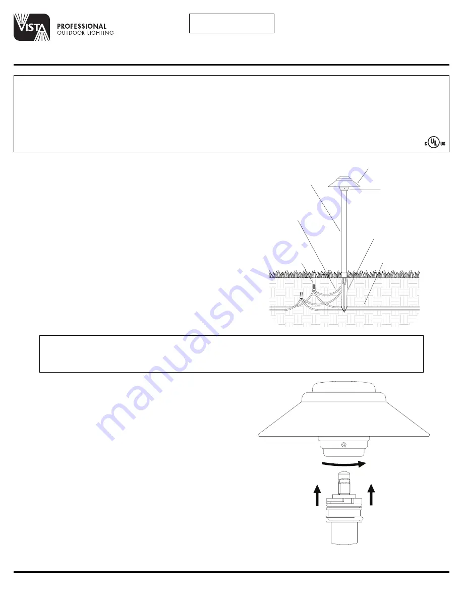 Vista T3-LED Installation Instructions Download Page 1