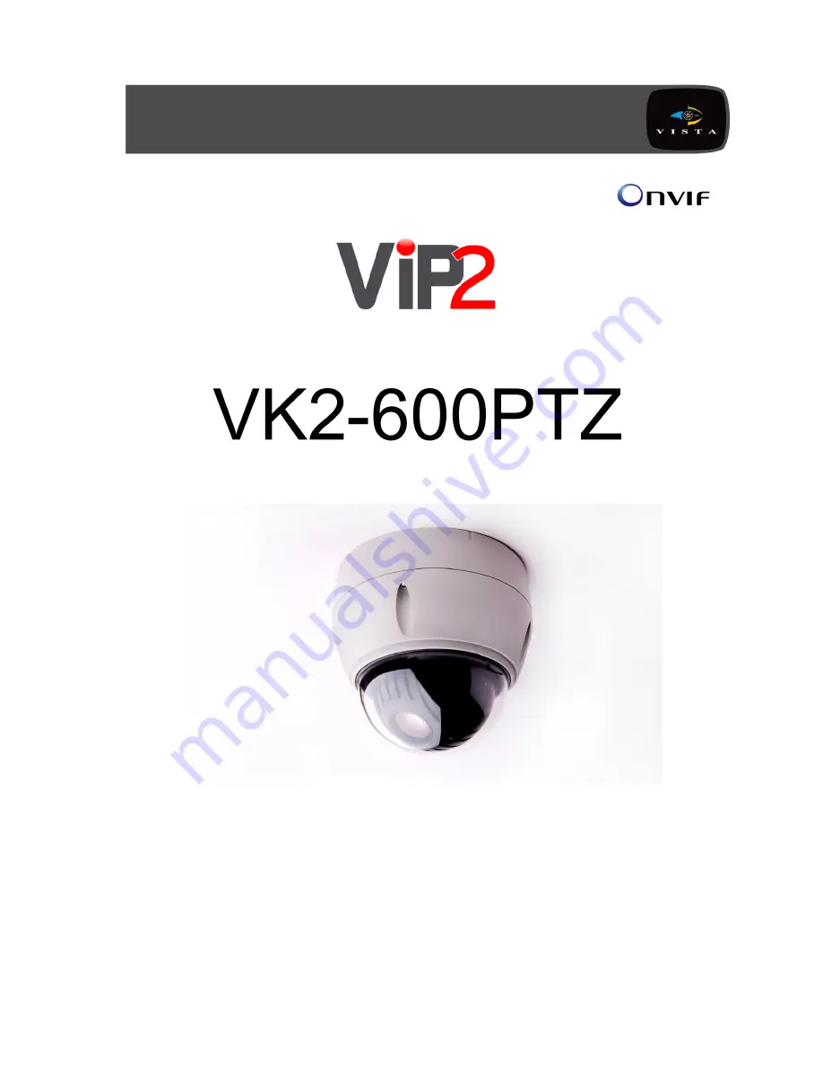 Vista VK2-600PTZ Configuration And User Manual Download Page 1