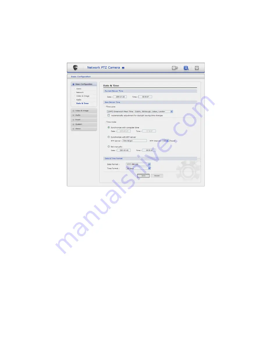 Vista VK2-600PTZ Configuration And User Manual Download Page 25